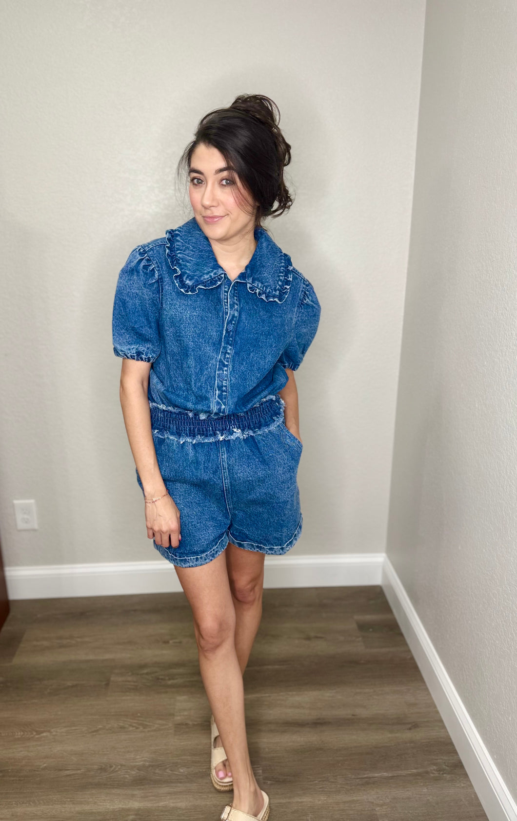 Torrie Denim Romper