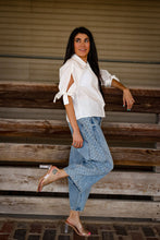 Load image into Gallery viewer, Harlow Checker Barrel Jeans
