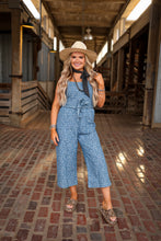 Load image into Gallery viewer, Mel Denim Leopard Jumpsuit
