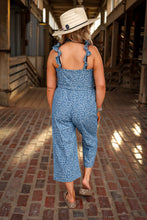 Load image into Gallery viewer, Mel Denim Leopard Jumpsuit
