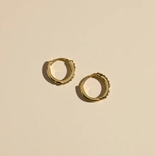 Load image into Gallery viewer, Gold Pave Huggies
